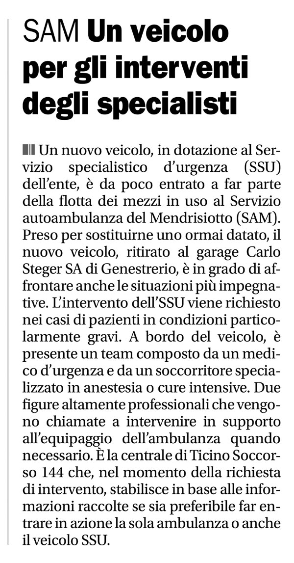 Corriere del Ticino 16.12.2017