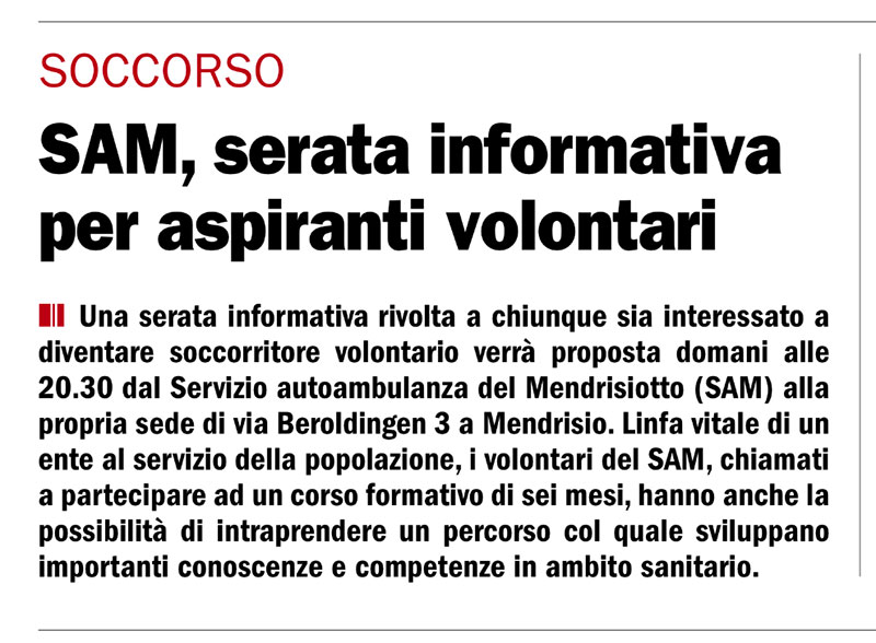 Corriere del Ticino 29.09.2015