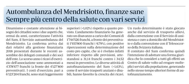 La Regione 25.06.2019